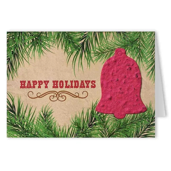 Recycled folding card with holiday seed paper shape.... from ASI 40646 Bloomin Promotions / Bloomin' Promotions™