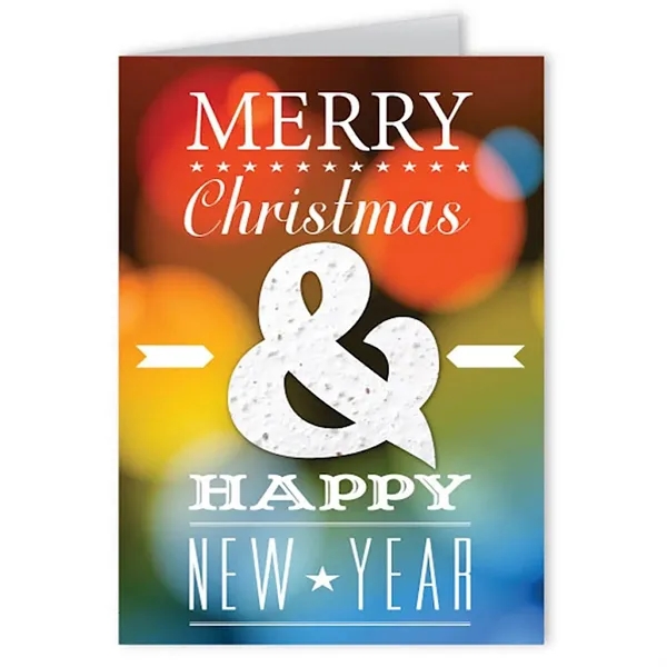 Recycled folding card with holiday seed paper shape.... from ASI 40646 Bloomin Promotions / Bloomin' Promotions™