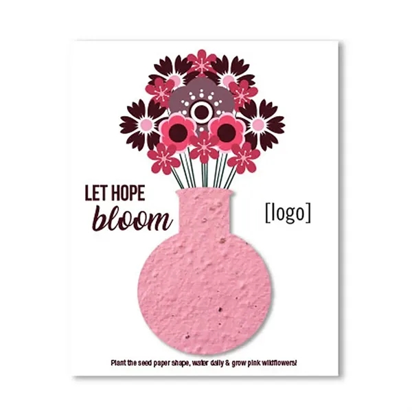 Two- part postcard with seed paper shape.... from ASI 40646 Bloomin Promotions / Bloomin' Promotions™