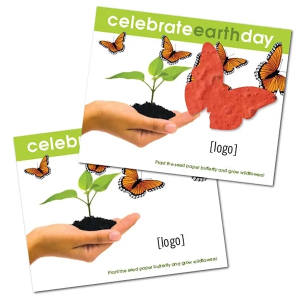 Two- part postcard with seed paper shape.... from ASI 40646 Bloomin Promotions / Bloomin' Promotions™
