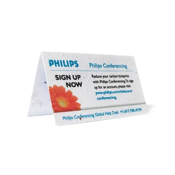 Folding Business Card is perforated to give you two business cards:... from ASI 40646 Bloomin Promotions / Bloomin' Promotions™