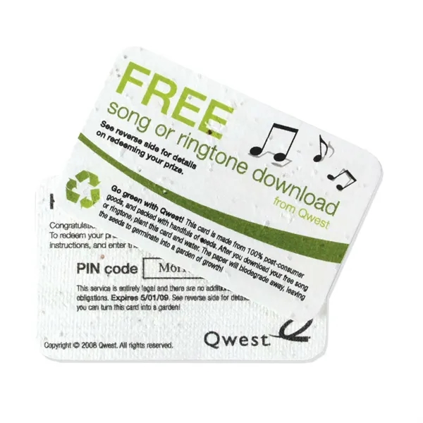 Seed paper media card.... from ASI 40646 Bloomin Promotions / Bloomin' Promotions™