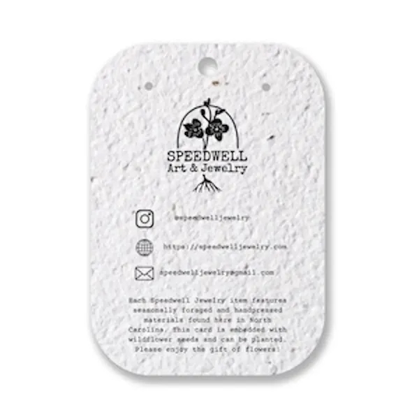 Printed seed paper necklace holder... from ASI 40646 Bloomin Promotions / Bloomin' Promotions™