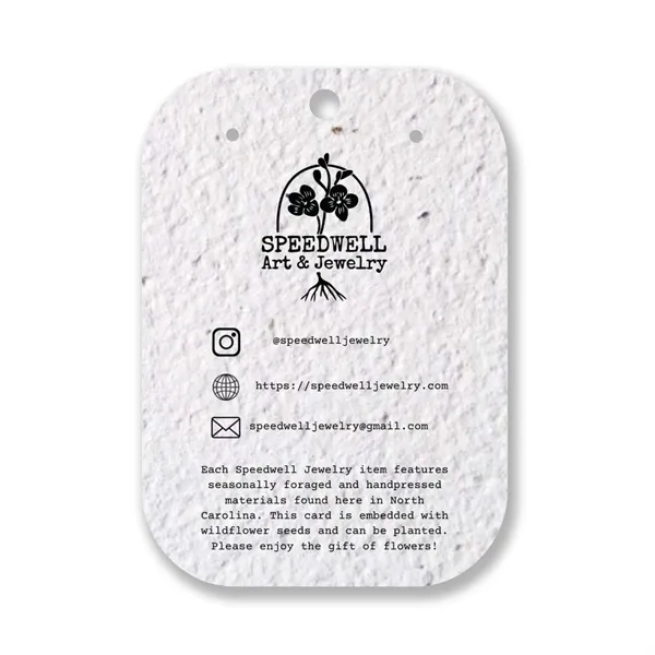 Printed seed paper necklace holder... from ASI 40646 Bloomin Promotions / Bloomin' Promotions™