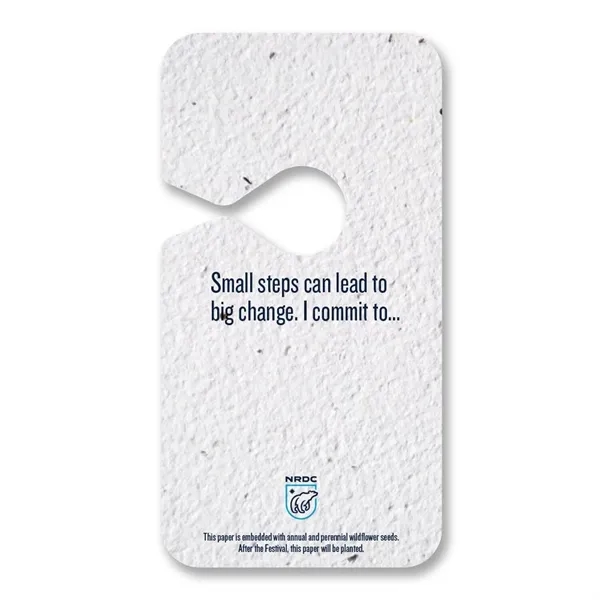 Earth friendly seed paper car mirror tag or door hanger.... from ASI 40646 Bloomin Promotions / Bloomin' Promotions™