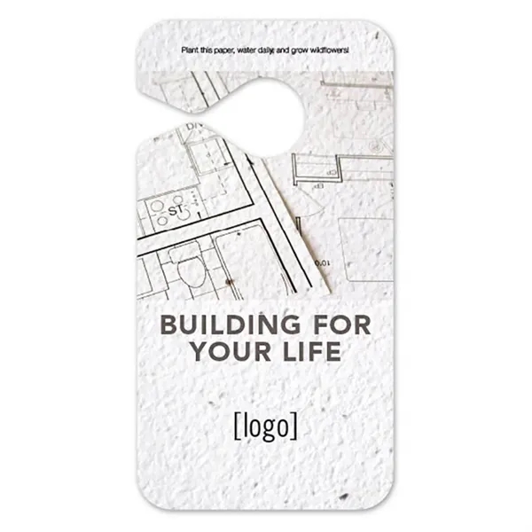 Earth friendly seed paper car mirror tag or door hanger.... from ASI 40646 Bloomin Promotions / Bloomin' Promotions™