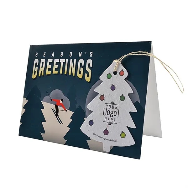 Earth friendly holiday printed ornament card, with envelope.... from ASI 40646 Bloomin Promotions / Bloomin' Promotions™
