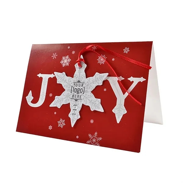 Earth friendly holiday printed ornament card, with envelope.... from ASI 40646 Bloomin Promotions / Bloomin' Promotions™