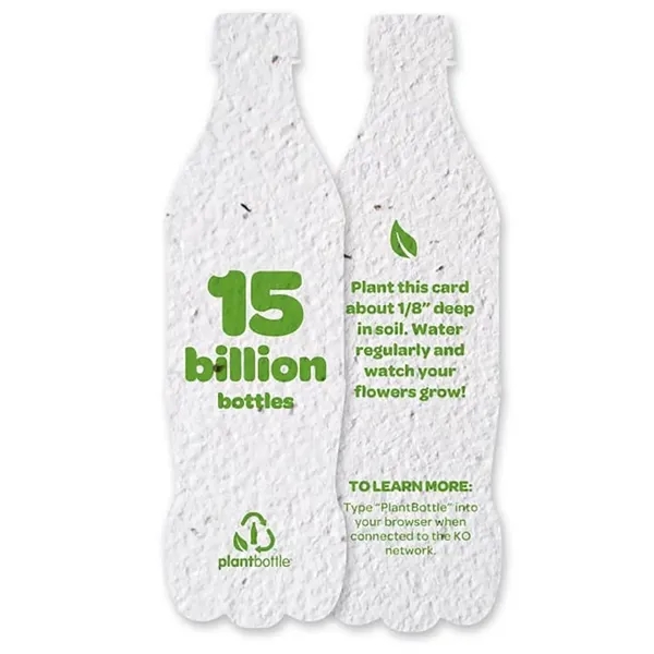Seed Paper Shape Card, Bottle... from ASI 40646 Bloomin Promotions / Bloomin' Promotions™