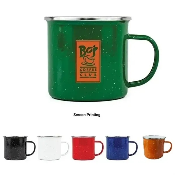 16 oz. Stainless Enamel Speckled Camp Mug... from ASI 99030 Zipline / Zipline®