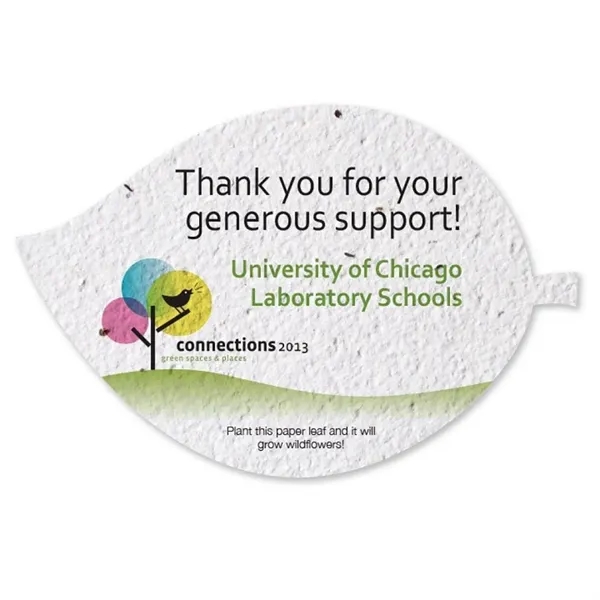 Seed Paper Shape Card, Leaf... from ASI 40646 Bloomin Promotions / Bloomin' Promotions™