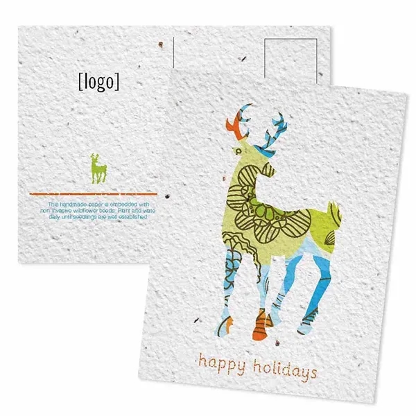 Printed seed paper post card for the Holidays - Mailing.... from ASI 40646 Bloomin Promotions / Bloomin' Promotions™