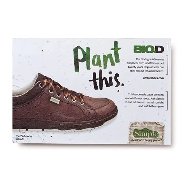 Printed seed paper postcard, 4x6... from ASI 40646 Bloomin Promotions / Bloomin' Promotions™