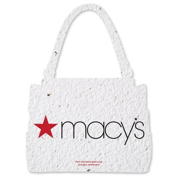 Seed Paper Shape Card, Purse... from ASI 40646 Bloomin Promotions / Bloomin' Promotions™