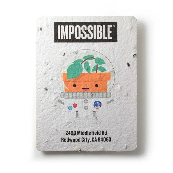 Seed paper postcard, small.... from ASI 40646 Bloomin Promotions / Bloomin' Promotions™