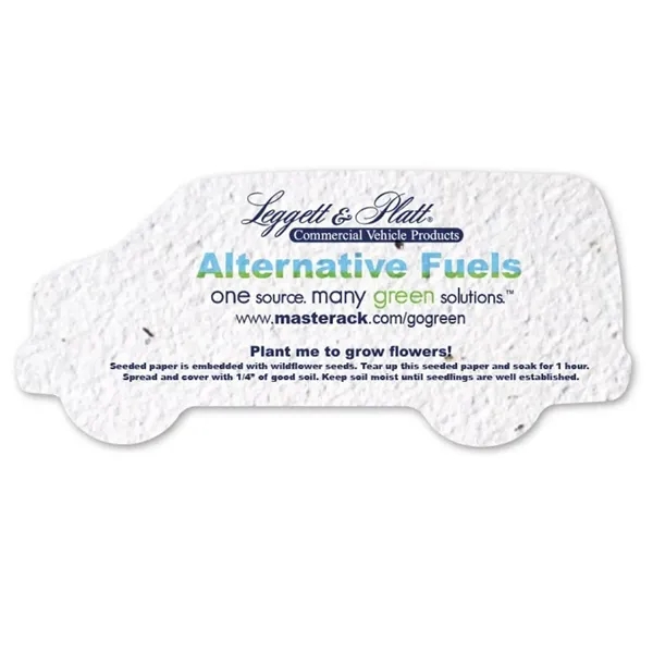 Printed Seed Paper Shape, Van... from ASI 40646 Bloomin Promotions / Bloomin' Promotions™