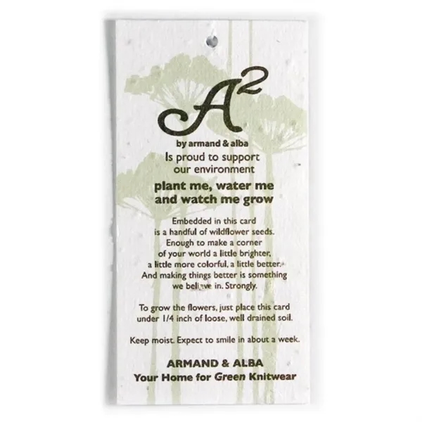Custom product seed hang tag.... from ASI 40646 Bloomin Promotions / Bloomin' Promotions™