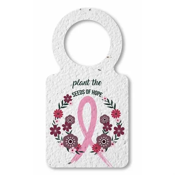 Seed paper bottle tag and wine necker.... from ASI 40646 Bloomin Promotions / Bloomin' Promotions™