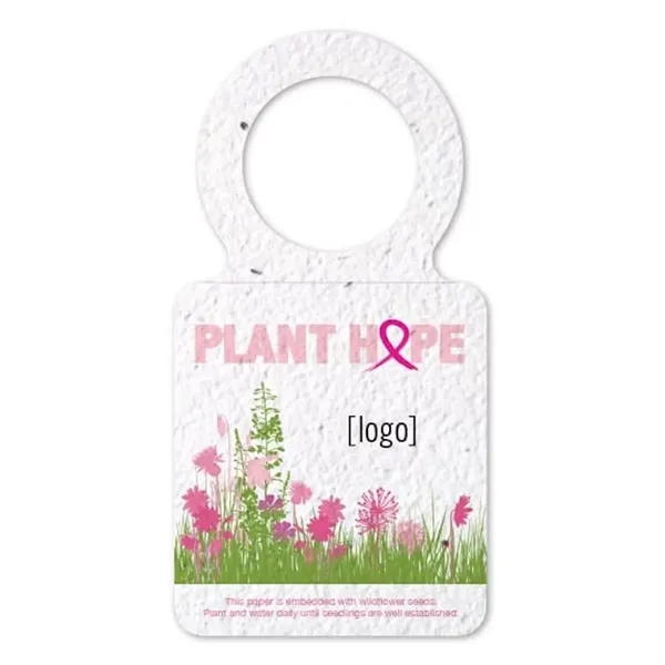 Seed paper bottle tag and wine necker.... from ASI 40646 Bloomin Promotions / Bloomin' Promotions™