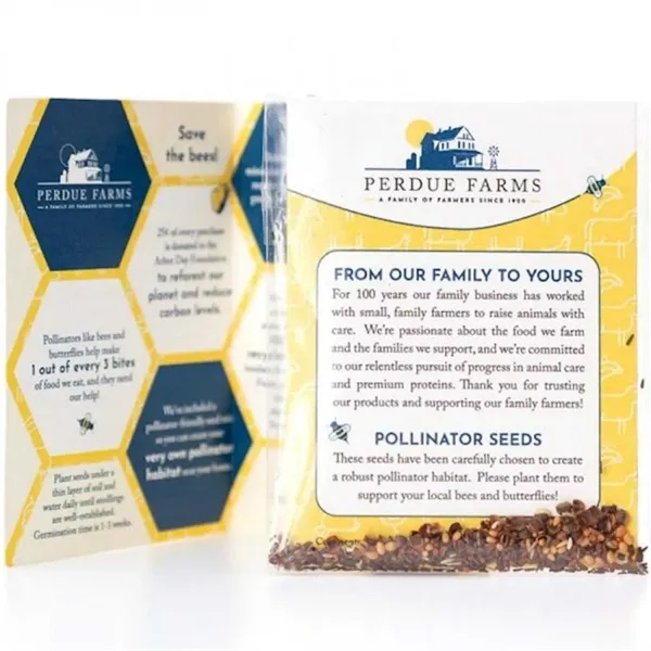 Includes seed mix and 3x4 folding card, in compostable cello.... from ASI 40646 Bloomin Promotions / Bloomin' Promotions™