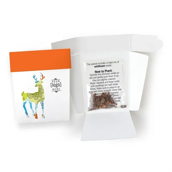 Includes seed packet, & pot shape cardstock envelope... from ASI 40646 Bloomin Promotions / Bloomin' Promotions™