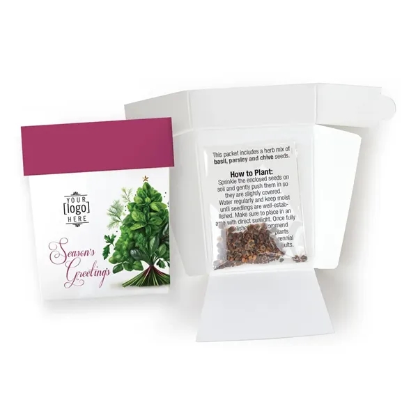 Includes seed packet, & pot shape cardstock envelope... from ASI 40646 Bloomin Promotions / Bloomin' Promotions™