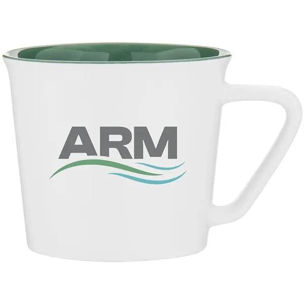 11 oz ceramic mug with glossy colored exterior and matching glossy... from ASI 51197 ETS Express, LLC