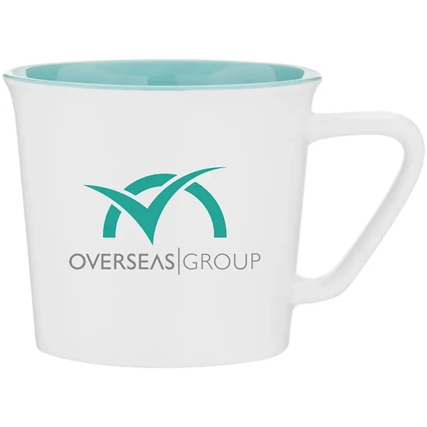 11 oz ceramic mug with glossy colored exterior and matching glossy... from ASI 51197 ETS Express, LLC