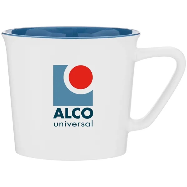 11 oz ceramic mug with glossy colored exterior and matching glossy... from ASI 51197 ETS Express, LLC