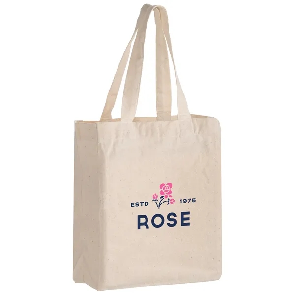 8"W x 5" Gussets x 10"H 6-ounce cotton canvas tote bag... from ASI 35290 American Ad Bag Co