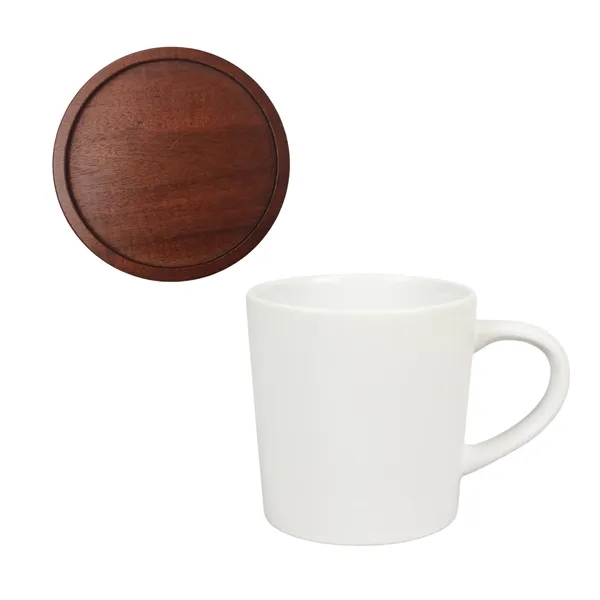16 oz Ceramic Mug with Wood Lid.... from ASI 99030 Zipline