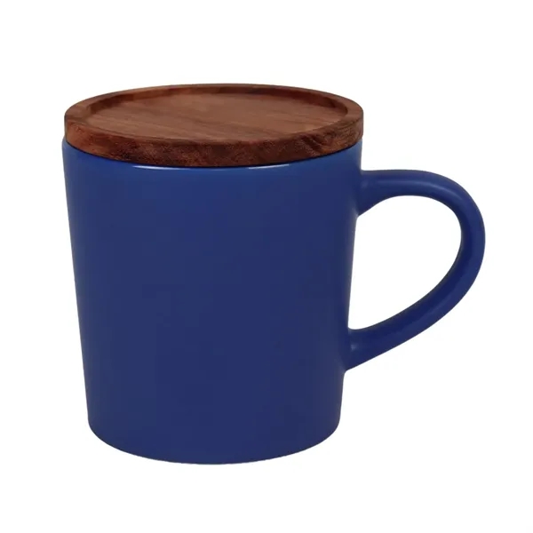 16 oz Ceramic Mug with Wood Lid.... from ASI 99030 Zipline