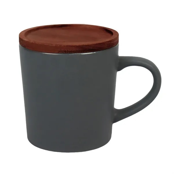 16 oz Ceramic Mug with Wood Lid.... from ASI 99030 Zipline