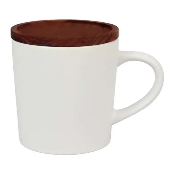 16 oz Ceramic Mug with Wood Lid.... from ASI 99030 Zipline