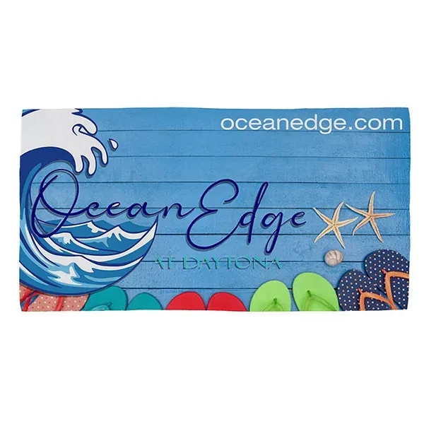 30" x 60" Full Color RPet Waffle Weave Sand Free Beach/Yoga... from ASI 62660 Innovation Line