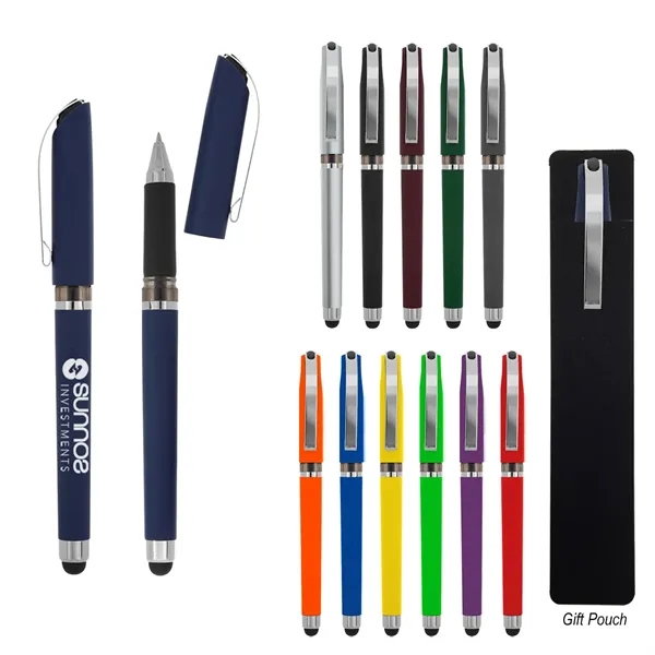 Avendale velvet touch pen with gel ink, a rubber grip, and... from ASI 61125 Hit Promotional Products / Hit®
