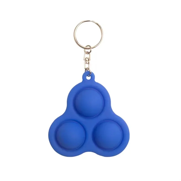 Silicone UFO push pop fidget keychain plus full color UV imprint... from ASI 37218 Athena Promo (tm)