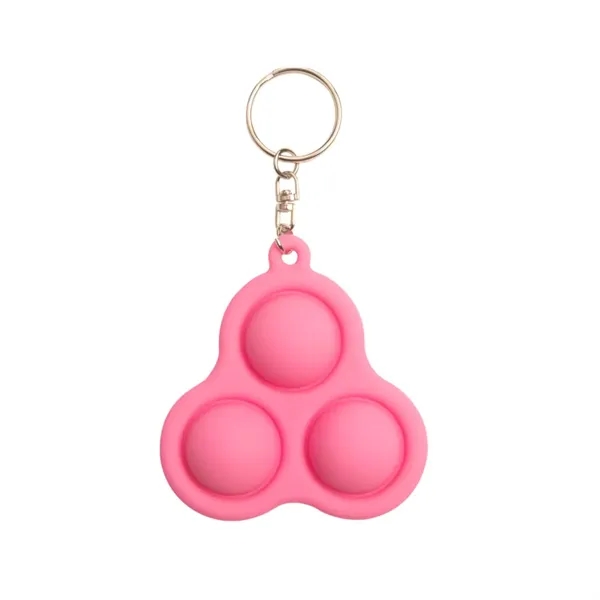 Silicone UFO push pop fidget keychain plus full color UV imprint... from ASI 37218 Athena Promo (tm)
