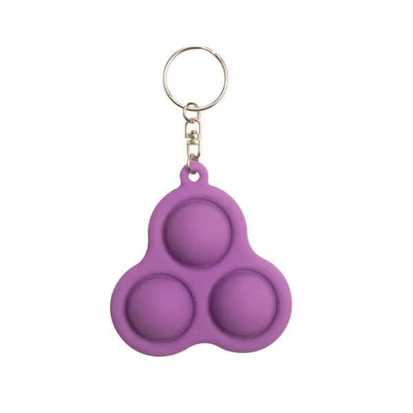 Silicone UFO push pop fidget keychain plus full color UV imprint... from ASI 37218 Athena Promo (tm)