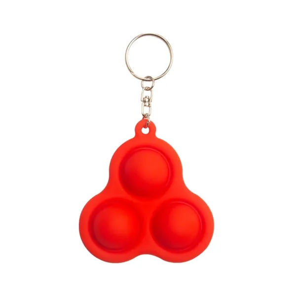 Silicone UFO push pop fidget keychain plus full color UV imprint... from ASI 37218 Athena Promo (tm)