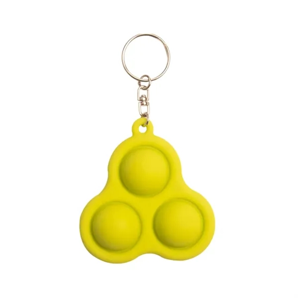 Silicone UFO push pop fidget keychain plus full color UV imprint... from ASI 37218 Athena Promo (tm)