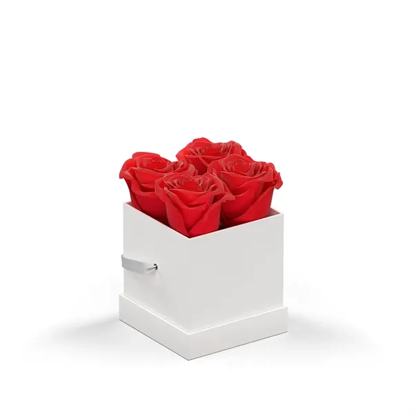 Arrangement of 4 roses set in a hat box.... from ASI 61125 Hit Promotional Products / Hit®