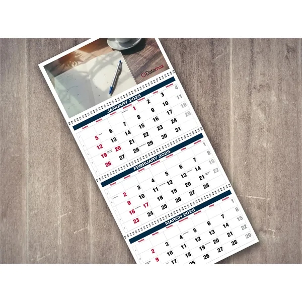 3 Panel wall calendar with 3 months to a view... from ASI 48575 Datamax International Inc