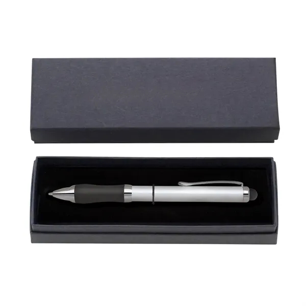 Brass ballpoint pen with stylus tip and gift box.... from ASI 39552 BEL Promo