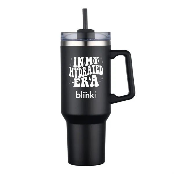 The 40 oz Royale stainless steel travel mug with reusable straw.... from ASI 44900 NC Custom (CI/Lanco) / Lanco