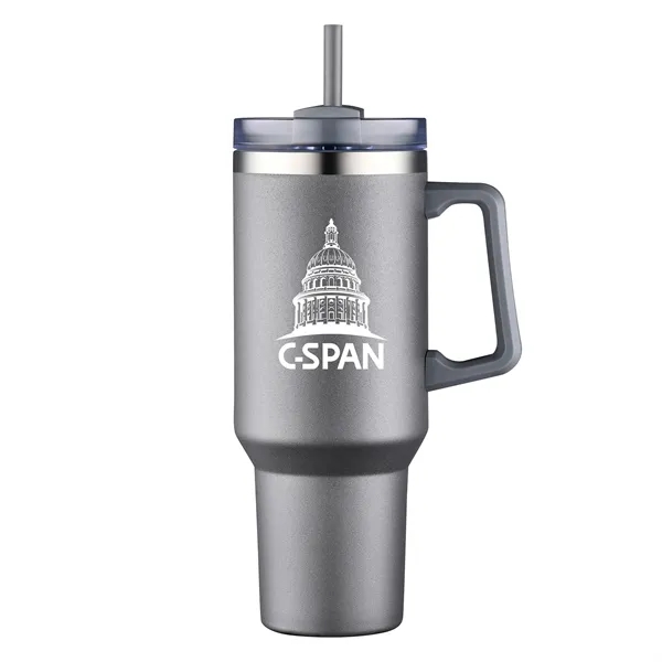The 40 oz Royale stainless steel travel mug with reusable straw.... from ASI 44900 NC Custom (CI/Lanco) / Lanco