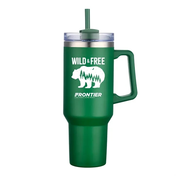 The 40 oz Royale stainless steel travel mug with reusable straw.... from ASI 44900 NC Custom (CI/Lanco) / Lanco