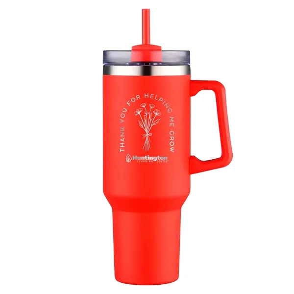 The 40 oz Royale stainless steel travel mug with reusable straw.... from ASI 44900 NC Custom (CI/Lanco) / Lanco