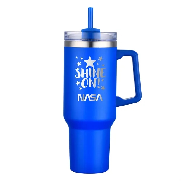 The 40 oz Royale stainless steel travel mug with reusable straw.... from ASI 44900 NC Custom (CI/Lanco) / Lanco