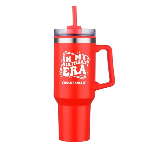 40 oz. insulated travel mug with large capacity and ergonomic handle.... from ASI 44900 NC Custom (CI/Lanco) / Lanco